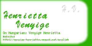 henrietta venyige business card